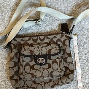Coach Brown Signature Crossbody Bag